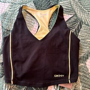 NEW DKNY BLACK SPORT BRA crop topSZ XS